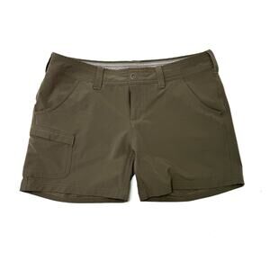 The North Face Cargo Shorts Pockets Outdoor Stretch Army Green US 4 Hiking Camp